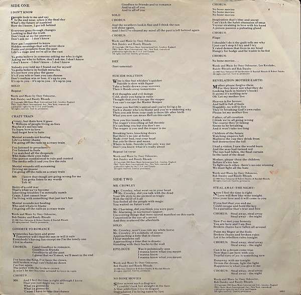 Blizzard Of Ozz - Osbourne, Ozzy