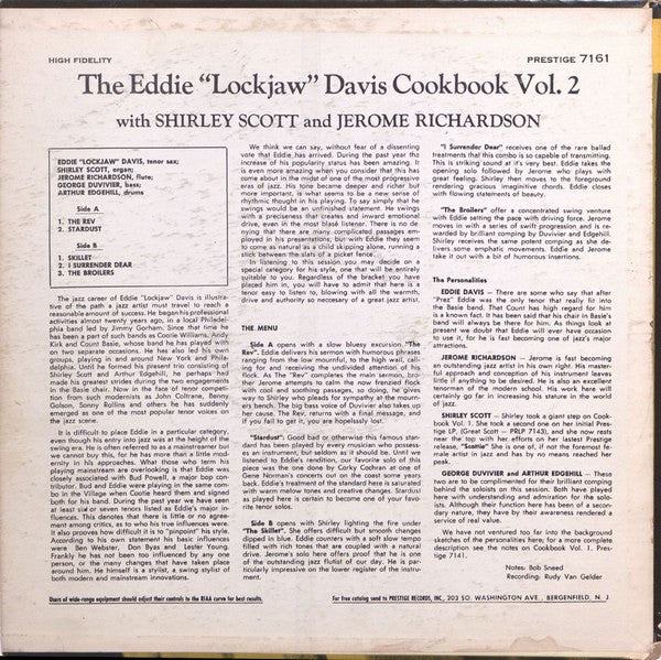 The Eddie "Lockjaw" Davis Cookbook Vol. 2 - Davis, Eddie "Lockjaw"