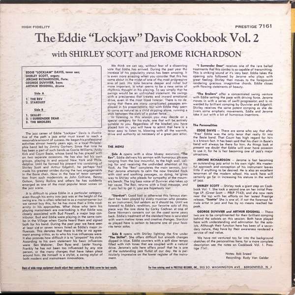 The Eddie "Lockjaw" Davis Cookbook Vol. 2 - Davis, Eddie "Lockjaw"
