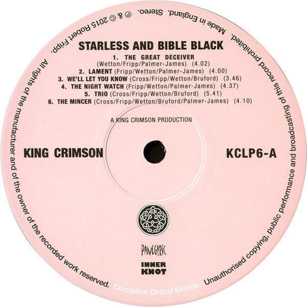 Starless and Bible Black - King Crimson [LP]