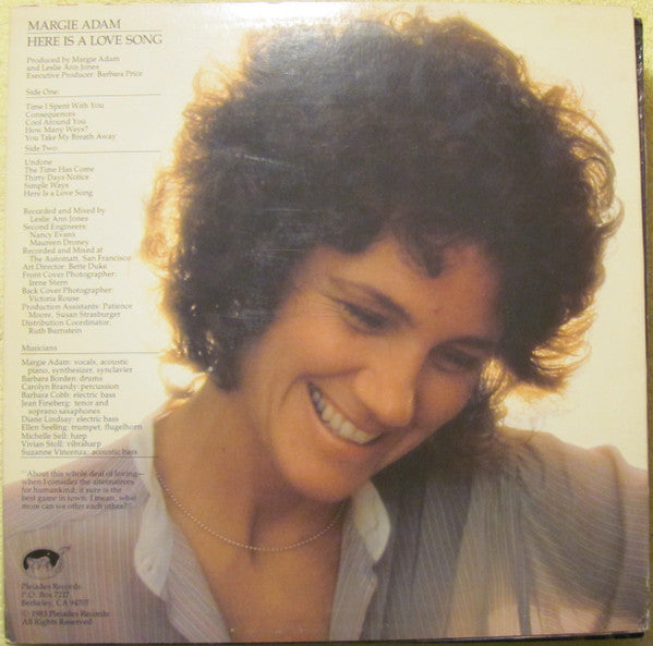 Here Is A Love Song - Adam, Margie