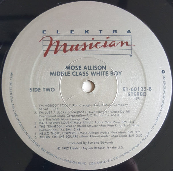 Middle Class White Boy - Allison, Mose