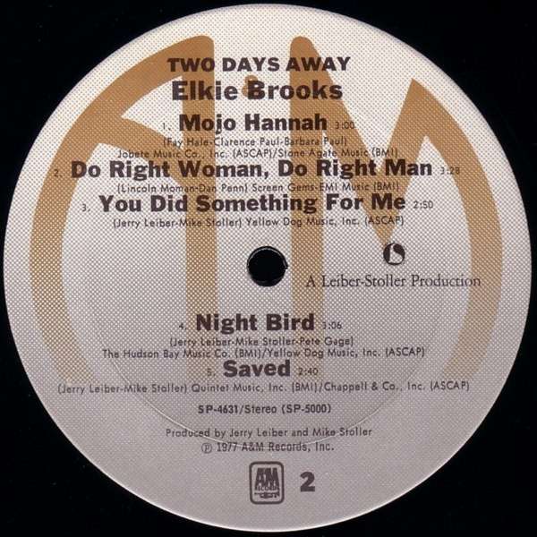 Two Days Away - Brooks, Elkie