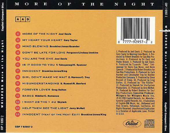 More Of The Night - Whispers, The