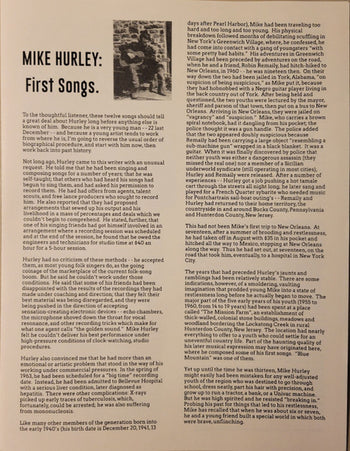 First Songs - Hurley, Michael