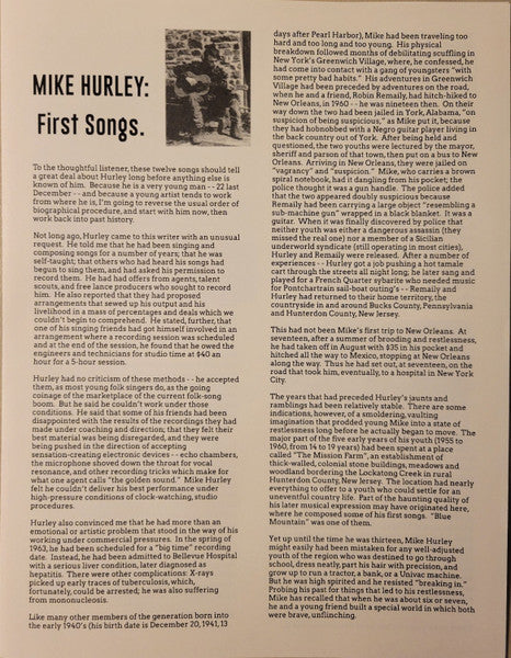 First Songs - Hurley, Michael