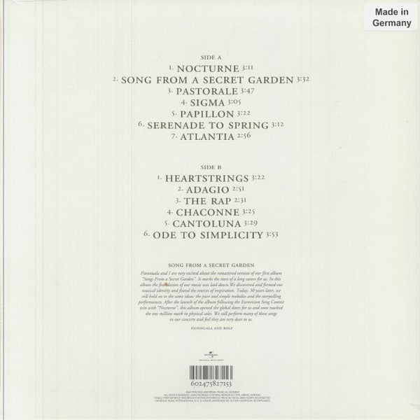 Songs from a Secret Garden - Secret Garden