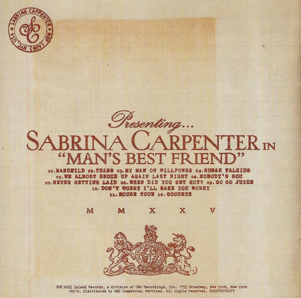 Man's Best Friend - Carpenter, Sabrina