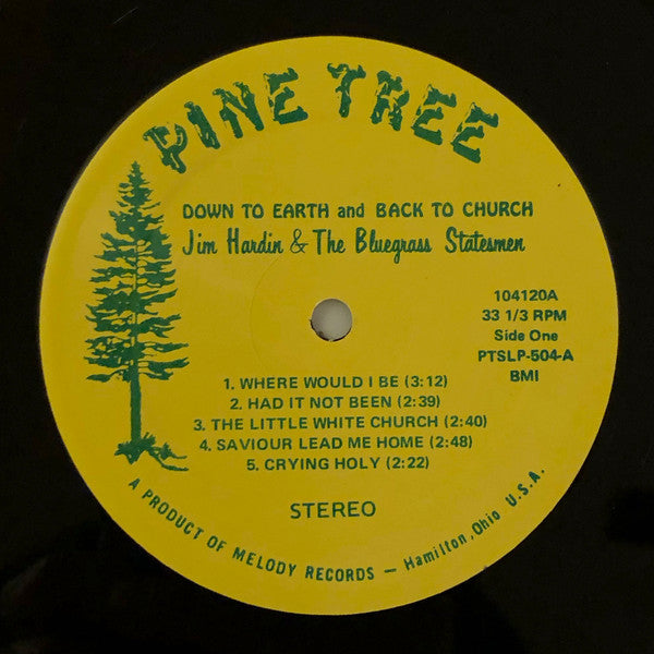 Down To Earth And Back To Church - Hardin, Jim