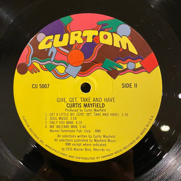 Give, Get, Take And Have - Mayfield, Curtis