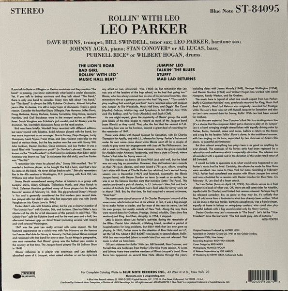 Rollin' With Leo (Blue Note Tone Poet Edition) - Parker, Lee