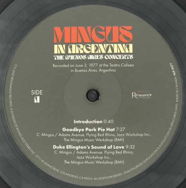 In Argentina: The Buenos Aires Concerts - Mingus, Charles