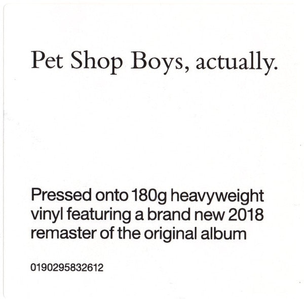 Actually - Pet Shop Boys