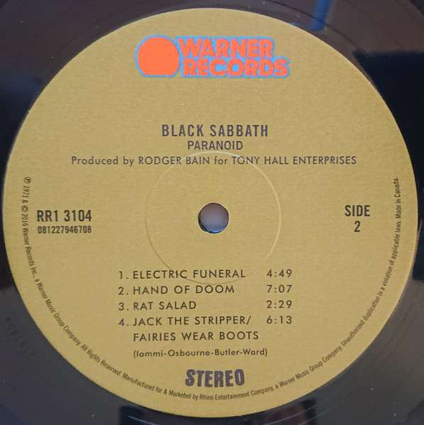 Paranoid - Black Sabbath