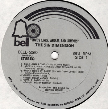 Love's Lines, Angles And Rhymes - Fifth Dimension
