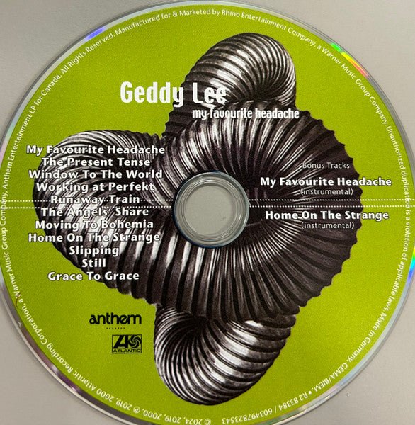 My Favourite Headache - Lee, Geddy