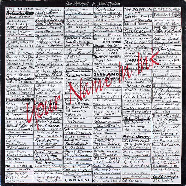 Your Name In Ink - Monopoli, Don & Paul Opalack