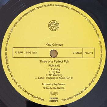 Three Of A Perfect Pair - King Crimson [LP]