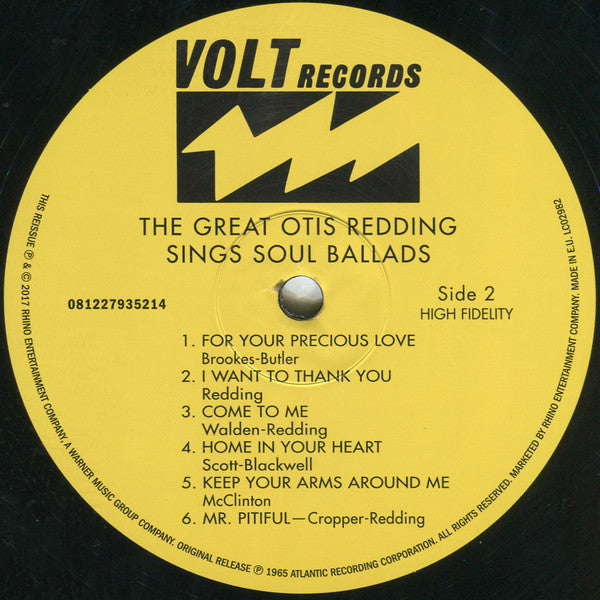 The Great Otis Redding Sings Soul Ballads - Redding, Otis