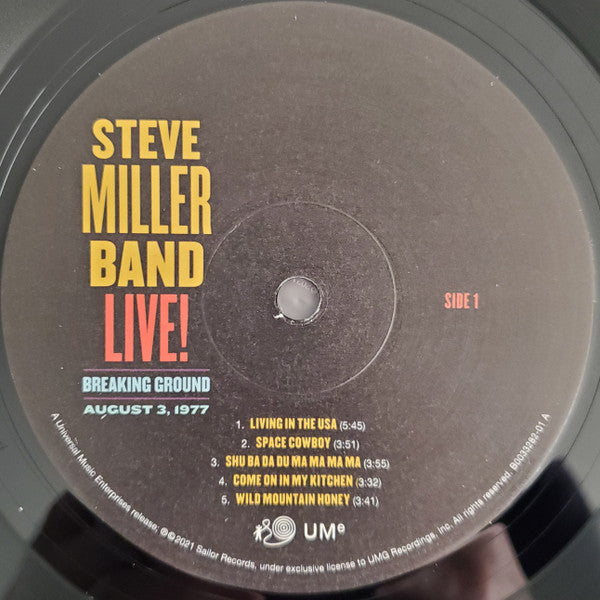 Live! Breaking Ground August 3, 1977 - Miller, Steve Band