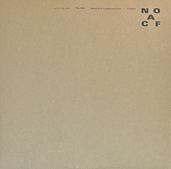 Notes On A Conditional Form - 1975, The