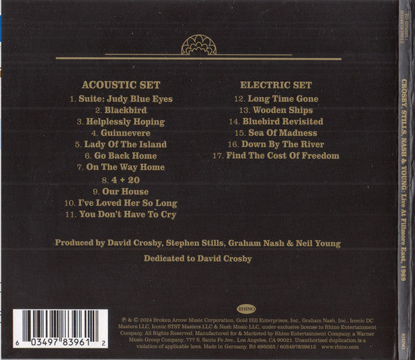 Live At Fillmore East, 1969 - Crosby Stills Nash & Young