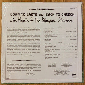 Down To Earth And Back To Church - Hardin, Jim