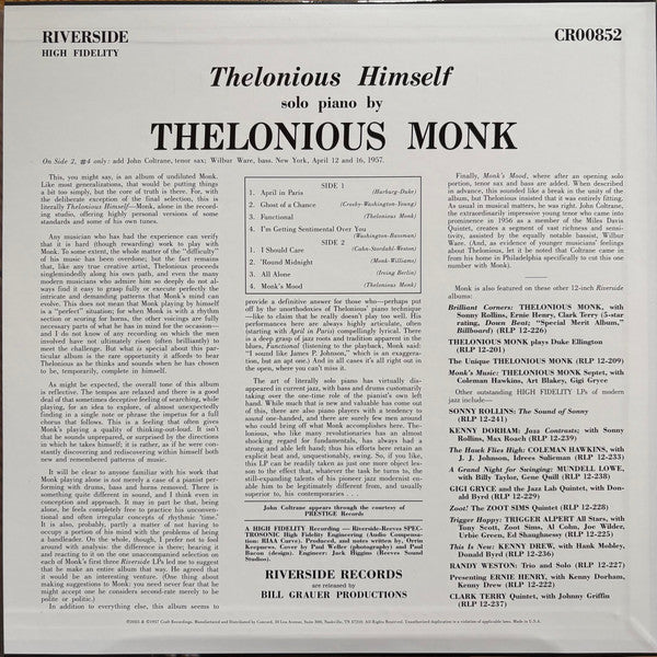 Thelonious Himself - Monk, Thelonious