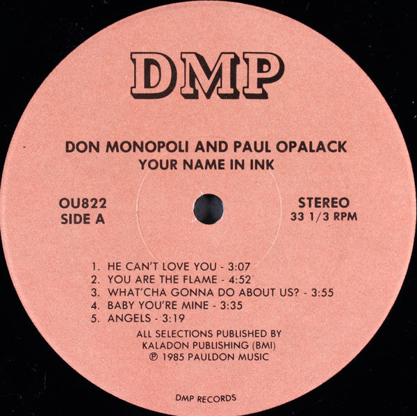 Your Name In Ink - Monopoli, Don & Paul Opalack