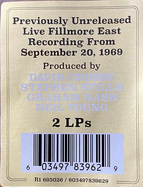 Live At Fillmore East, 1969 - Crosby Stills Nash & Young