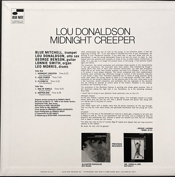 Midnight Creeper - Donaldson, Lou