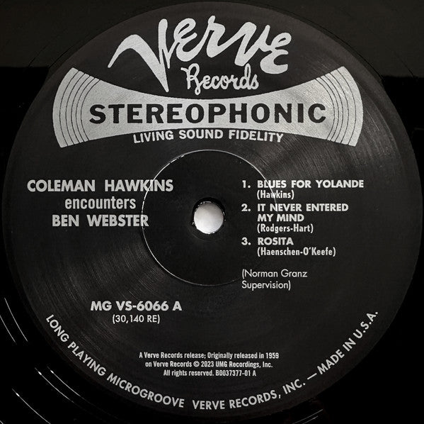 Coleman Hawkins Encounters Ben Webster - Hawkins, Coleman & Ben Webster