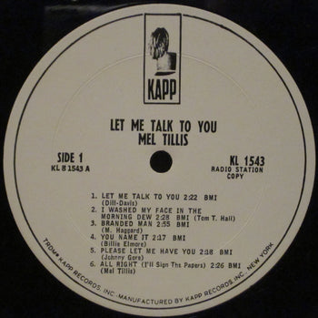 Let Me Talk To You - Tillis, Mel