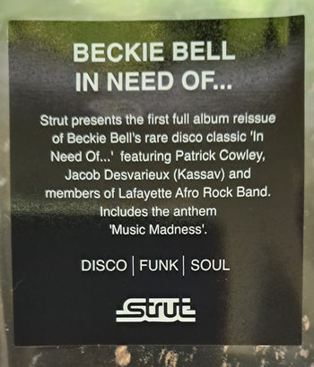In Need Of... - Bell, Beckie