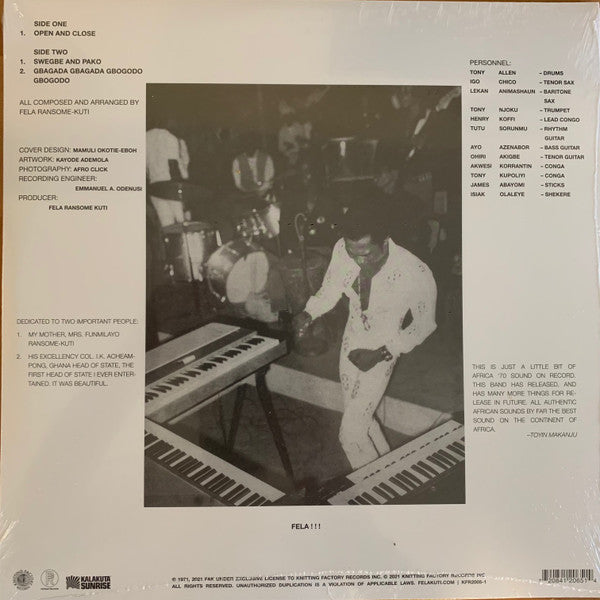 Open & Close - Fela Kuti [LP]