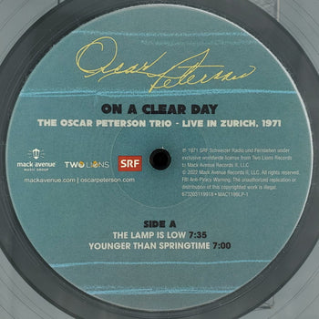 On A Clear Day: Live In Zurich, 1971 - Peterson, Oscar Trio
