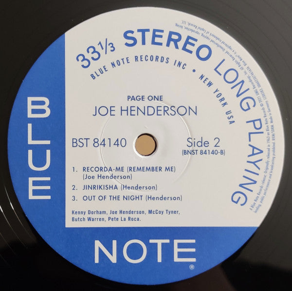 Page One - Henderson, Joe
