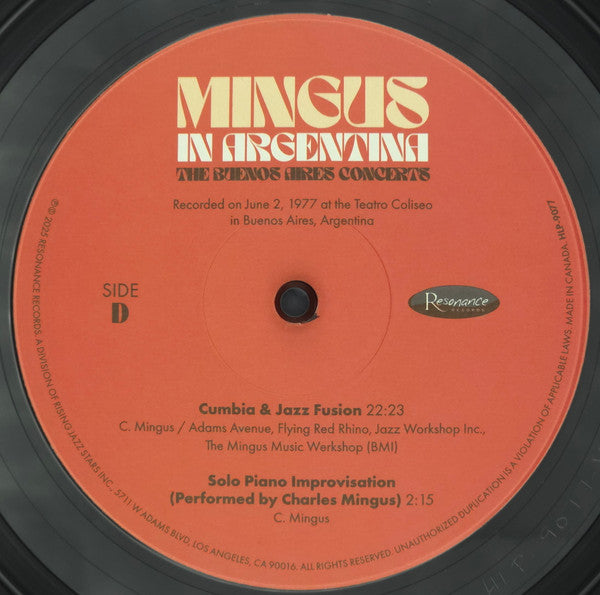 In Argentina: The Buenos Aires Concerts - Mingus, Charles