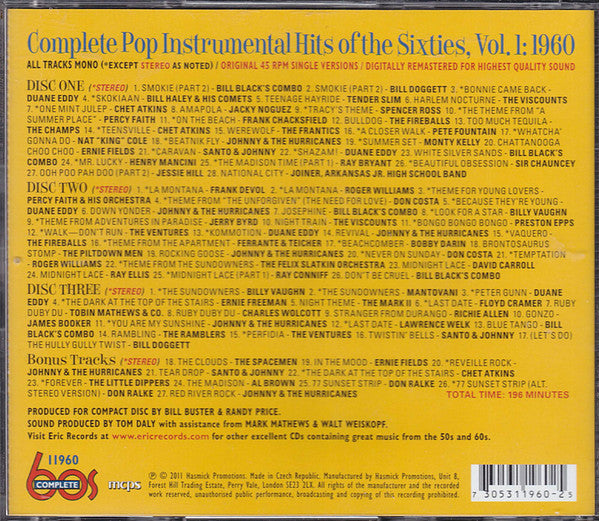 Complete Pop Instrumental Hits Of The Sixties, Vol - Various