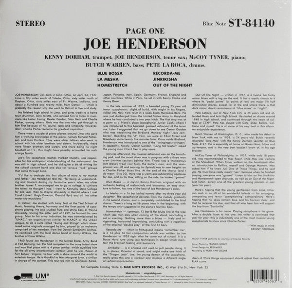 Page One - Henderson, Joe