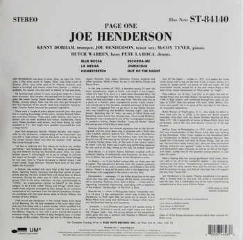 Page One - Henderson, Joe