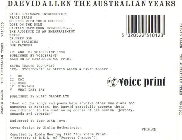 The Australian Years - Allen, Daevid