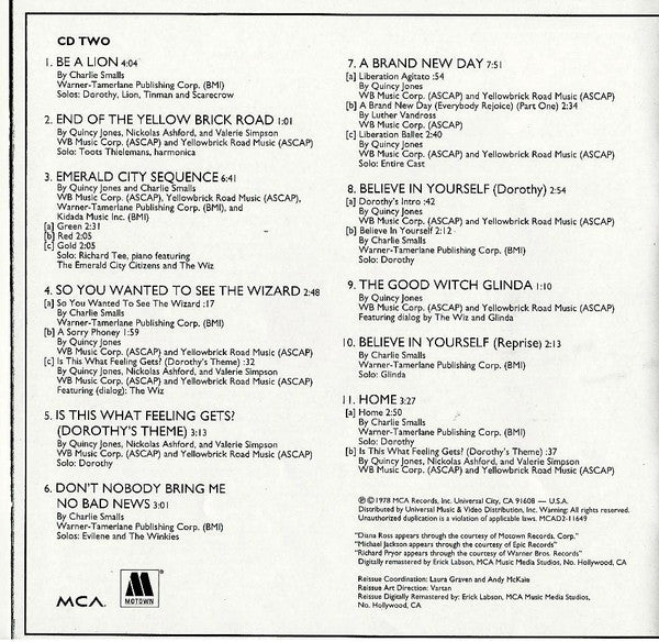 The Wiz (Original Soundtrack) - Various
