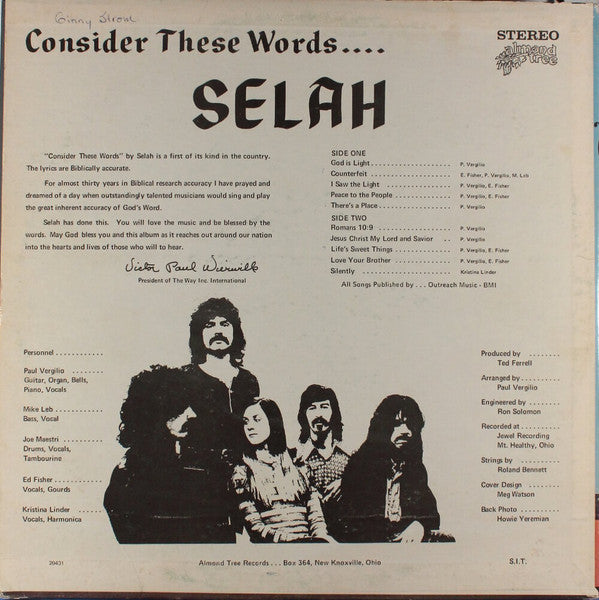 Consider These Words... - Selah