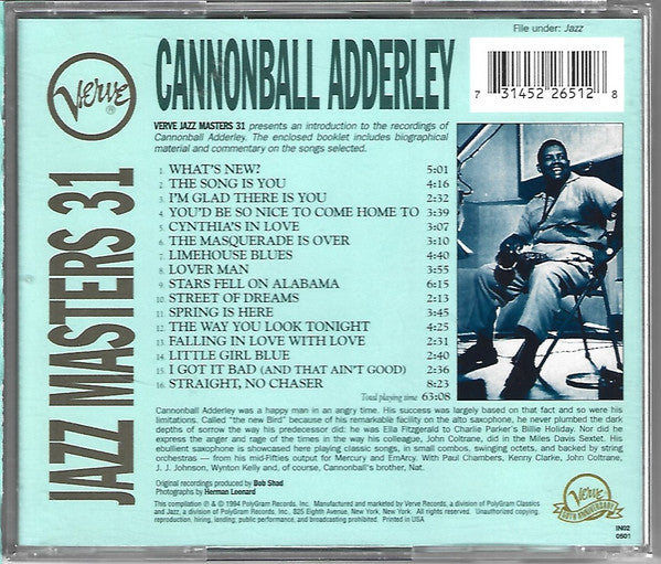 Verve Jazz Masters 31 - Cannonball Adderley