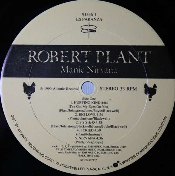 Manic Nirvana - Plant, Robert