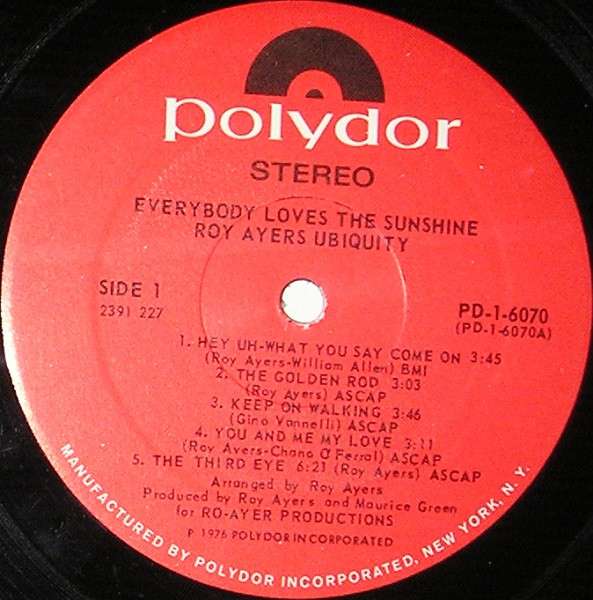 Everybody Loves The Sunshine - Ayers, Roy Ubiquity