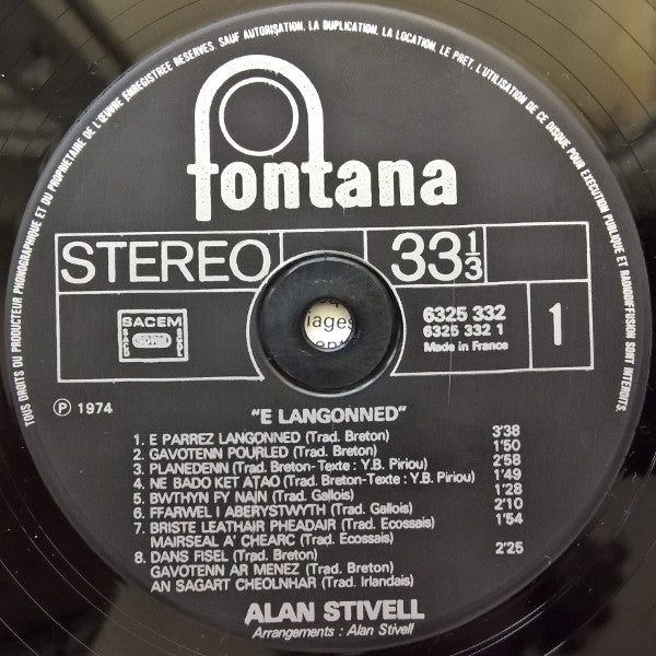 E Langonned - Stivell, Alan