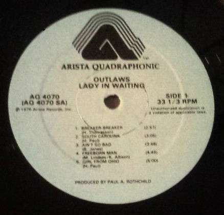 Lady In Waiting - Outlaws