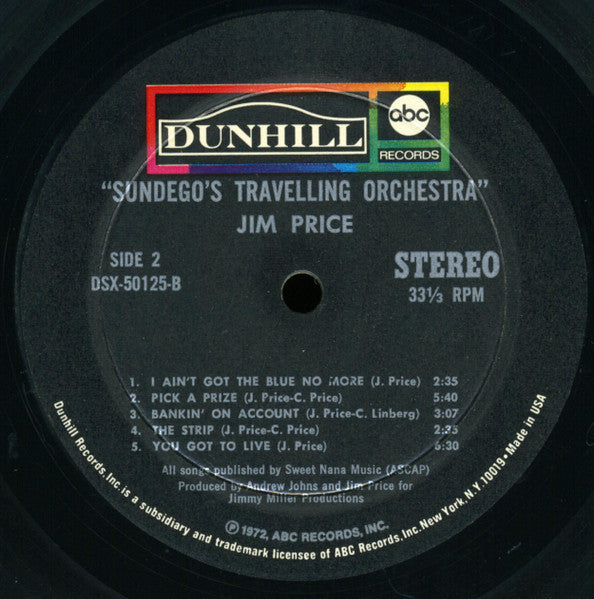 Sundego's Travelling Orchestra - Price, Jim